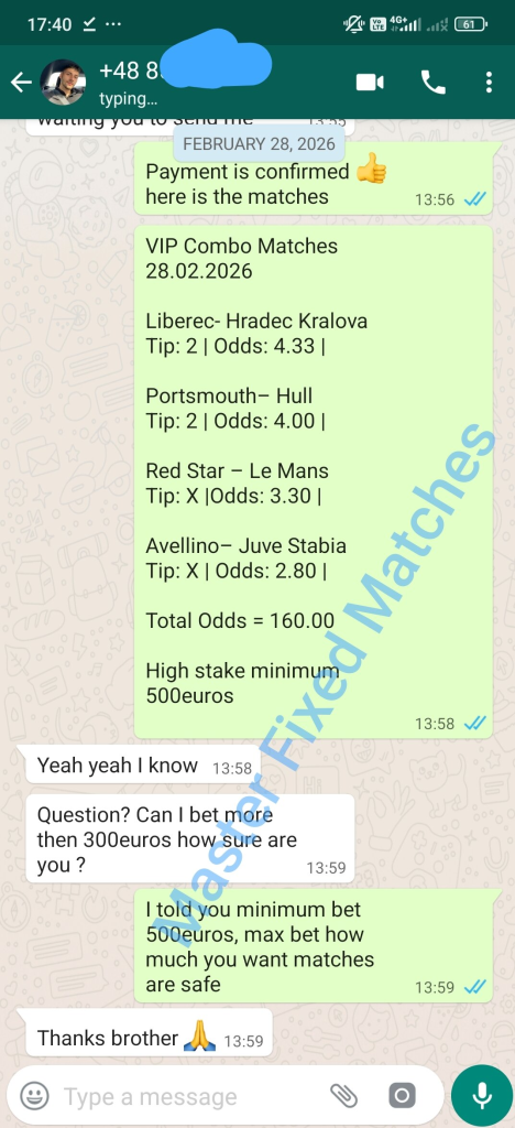 Combo fixed matches today