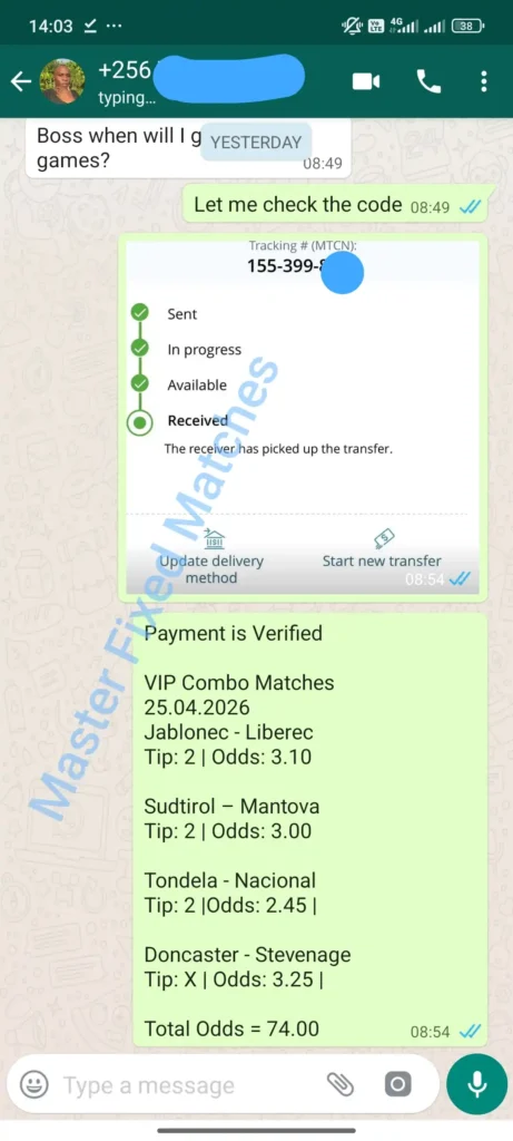 Bets fixed matches Whatsapp proof 25.04.2026 Today Master Fixed Matches 