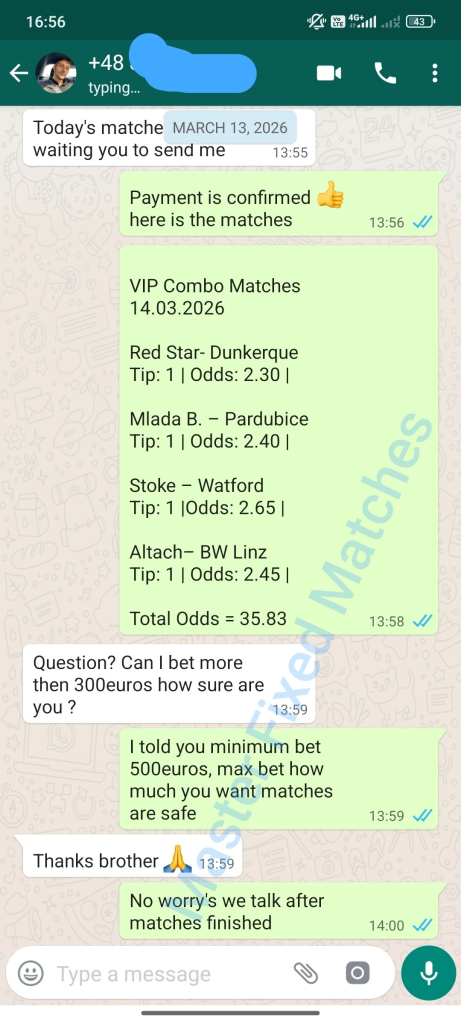Best Fixed Matches VIP COMBO Proof of Payment - Today Master Fixed Matches 