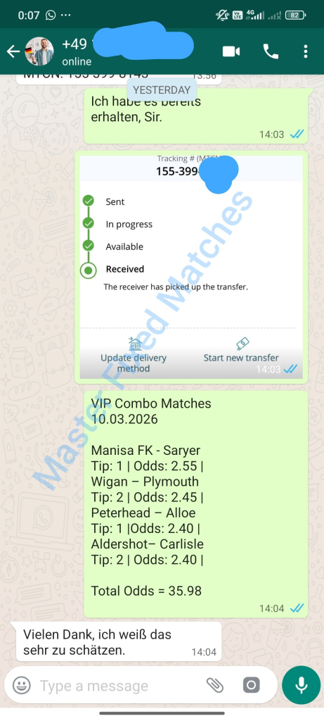 Winning Best Fixed Matches VIP Ticket Proof.