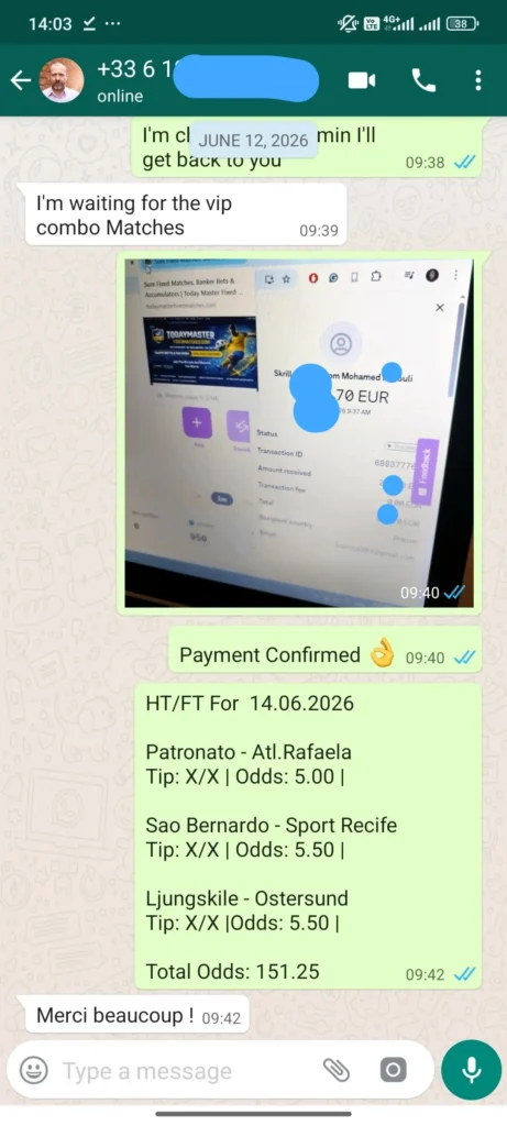Verified Proof of sure fixed matches 14.06.2026