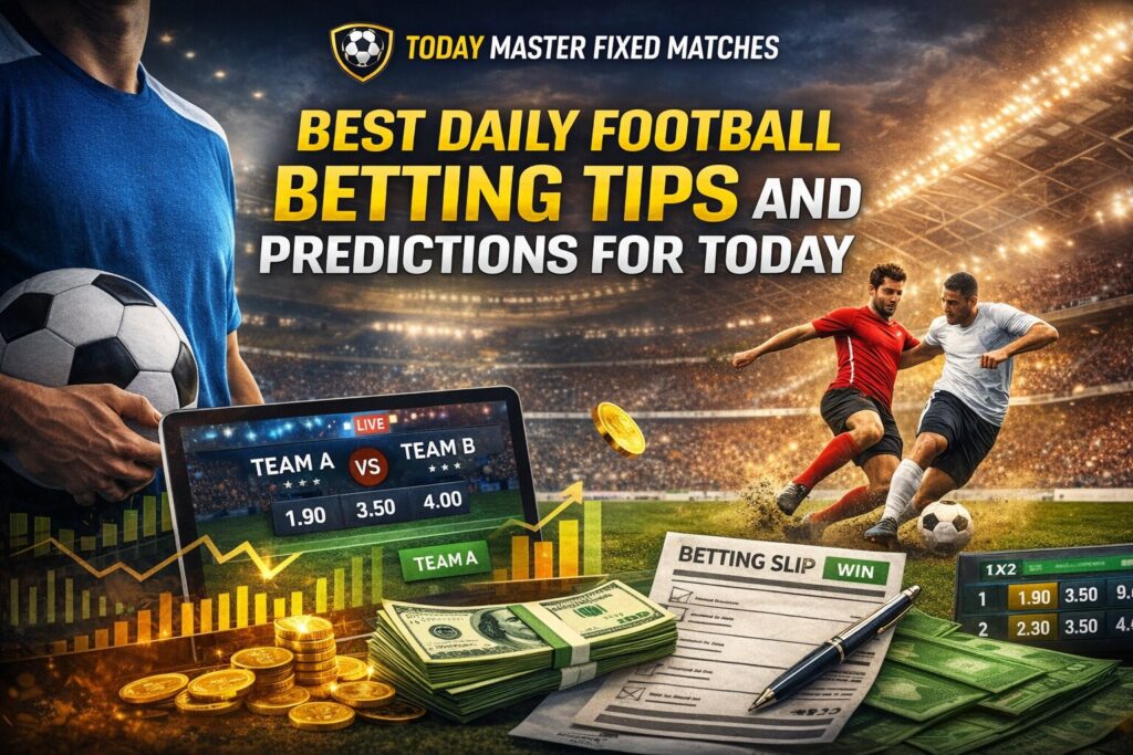 Best daily football betting tips and predictions for today with winning betting slip and expert analysis.