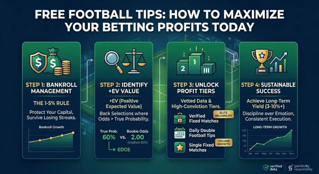 Free Football Tips strategy: A 4-step guide to bankroll management and +EV value.