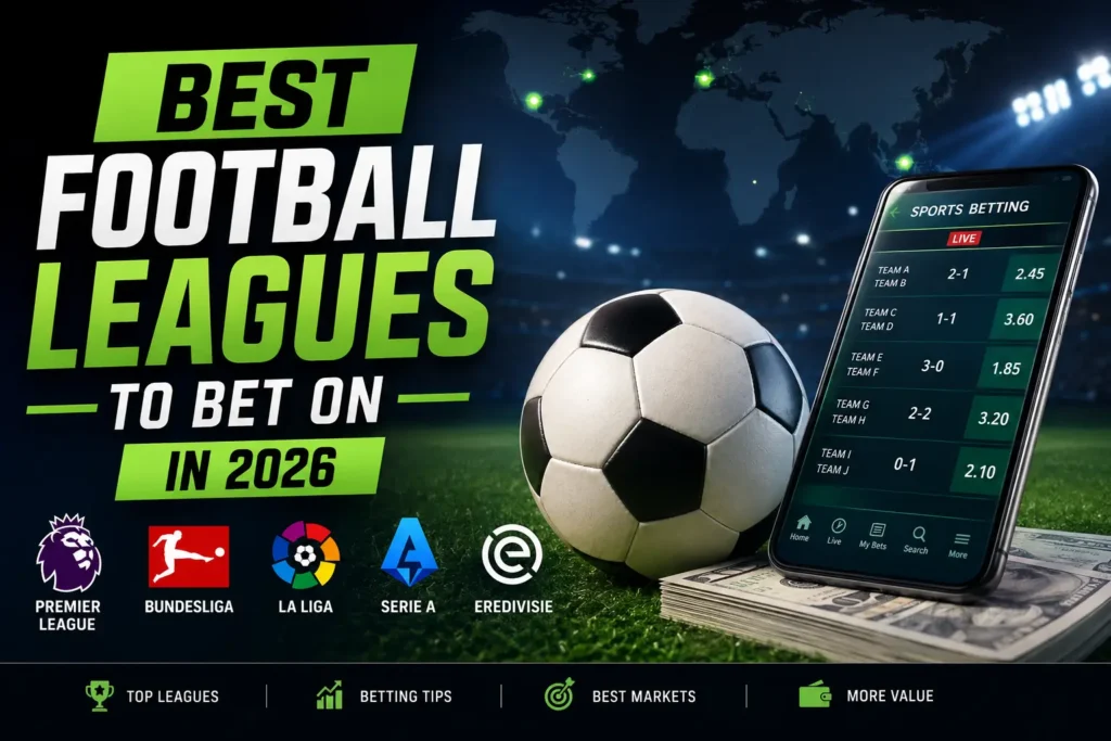 Best football leagues to bet on in 2026 featuring Premier League, Bundesliga, La Liga, Serie A and Eredivisie betting markets