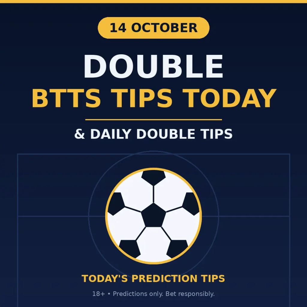 Double BTTS Tips Today for 14 October 2026: Lincoln City vs West Ham and Sarmiento vs River Plate BTTS picks.